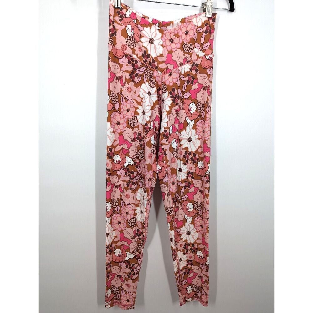 Aerie OFFLINE L Real Me Groovy Floral High Waist Crossover 7/8 Length Legging